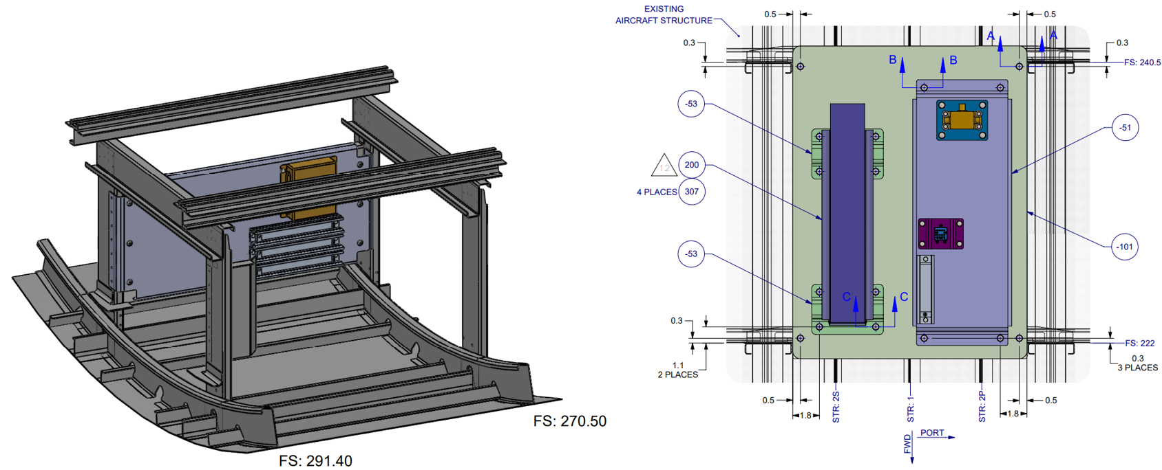 Technical structural-analysis visual.