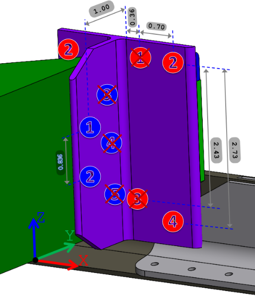 Technical figure from the Inertial Navigation and Surveying System structural substantiation.