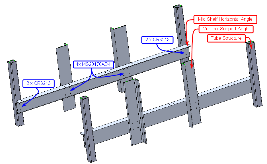 Mid Shelf Horizontal Angles’ Attachments Points