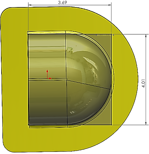 Technical figure from the Radome Cooling System structural substantiation.
