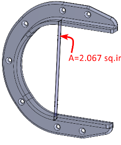 Technical figure from the Radome Cooling System structural substantiation.