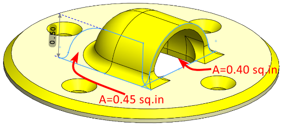 Technical figure from the Radome Cooling System structural substantiation.