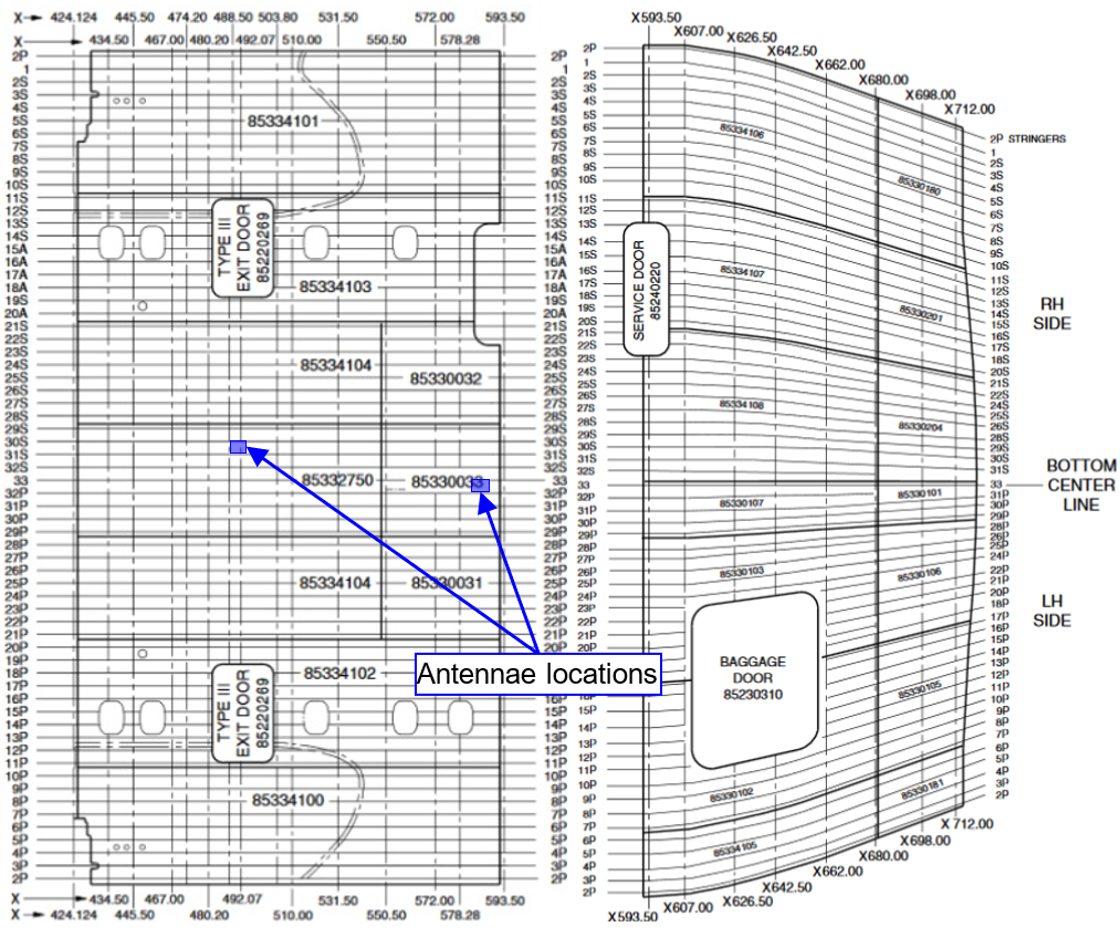 Technical figure from the AV-265 Antenna Installation structural provision report.