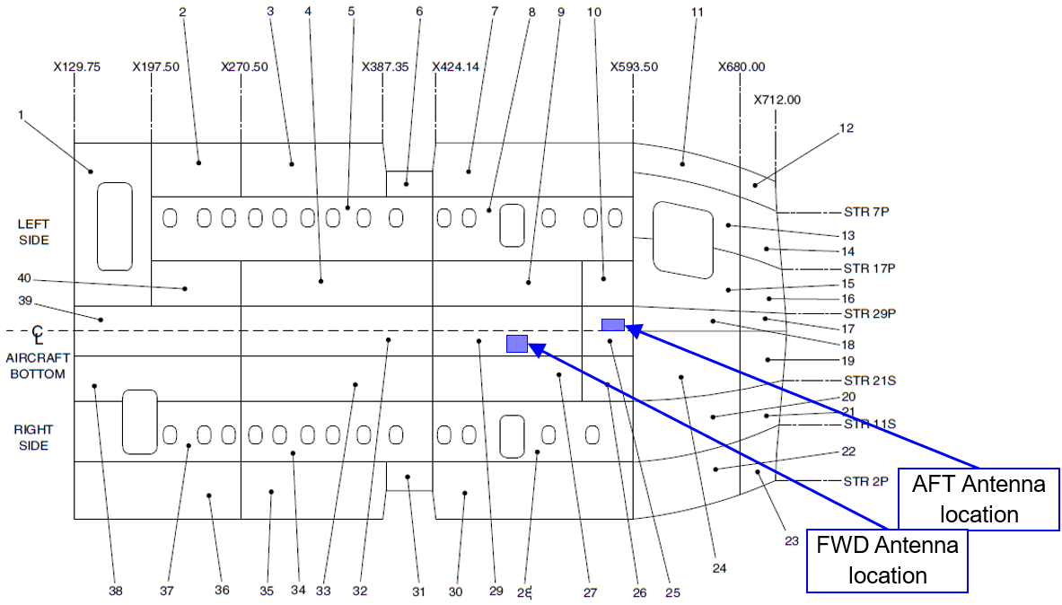 Technical figure from the AV-265 Antenna Installation structural provision report.