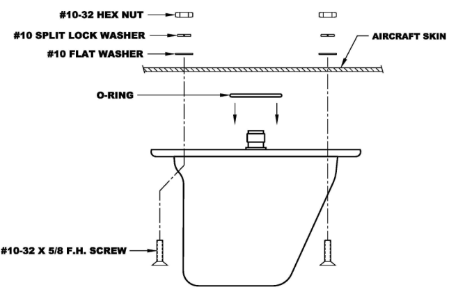 Technical figure from the AV-265 Antenna Installation structural provision report.