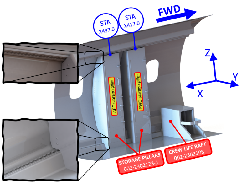 Technical figure from the Storage Pillar structural substantiation.